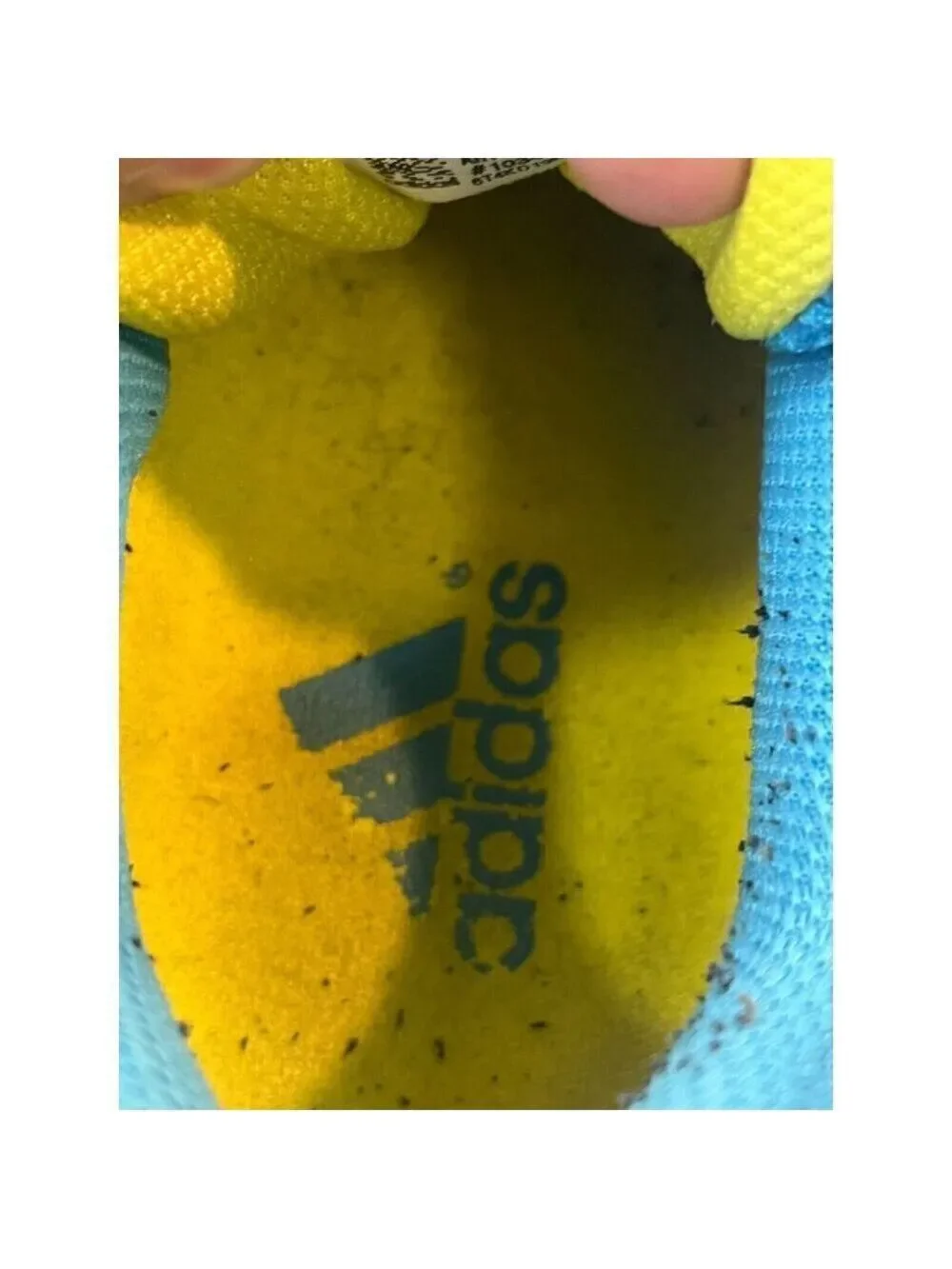 ADIDAS ADIZERO BLUE/YELLOW RUNNING WOMEN 9.5 SHOES SNEAKERS